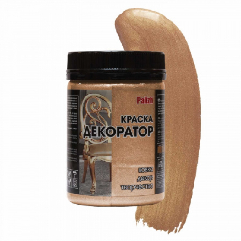 Краска Декоратор Palizh® акриловая № 180, бронза (0,25кг)