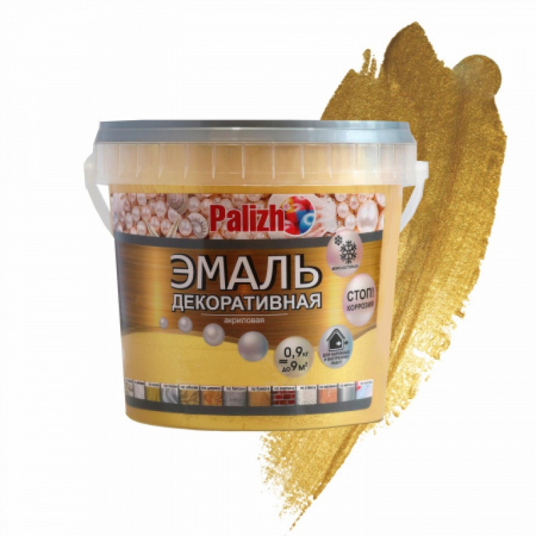 Эмаль Palizh® акриловая сусальное золото № 94 (0,9кг)