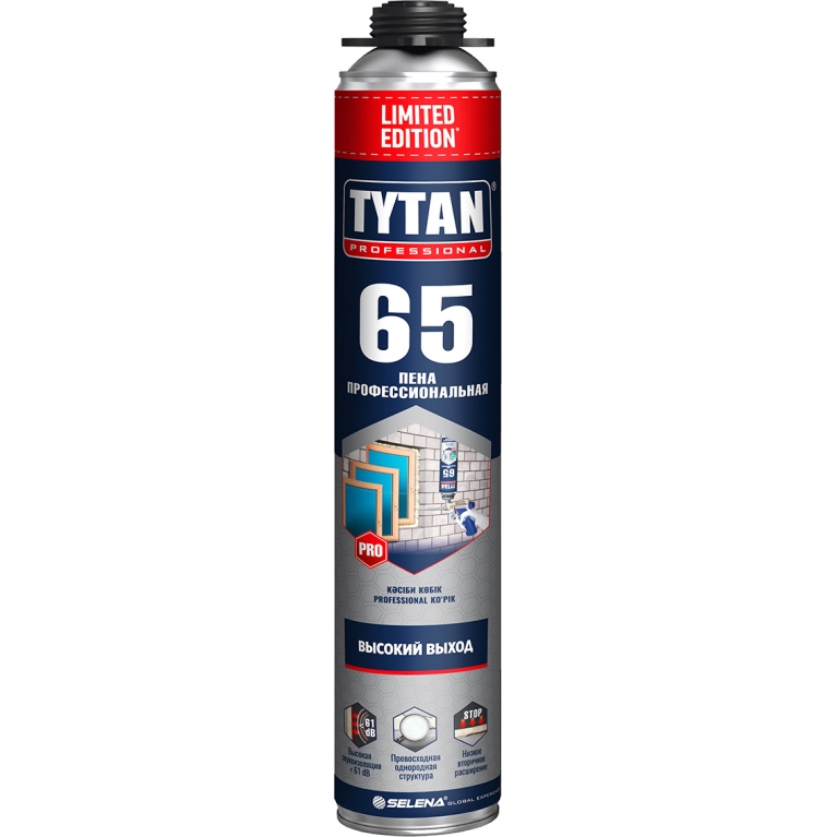 Пена монтажная Tytan® Professional 65 UNI LIMITED EDITION профессиональная (750мл)