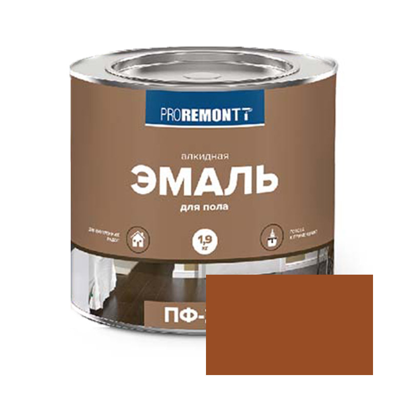Эмаль  ProremontT желто-коричневая ПФ-266 для пола (1,9кг)