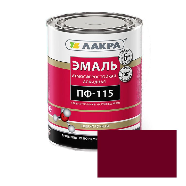 Эмаль Лакра® ПФ-115 вишня алкидная (1кг)
