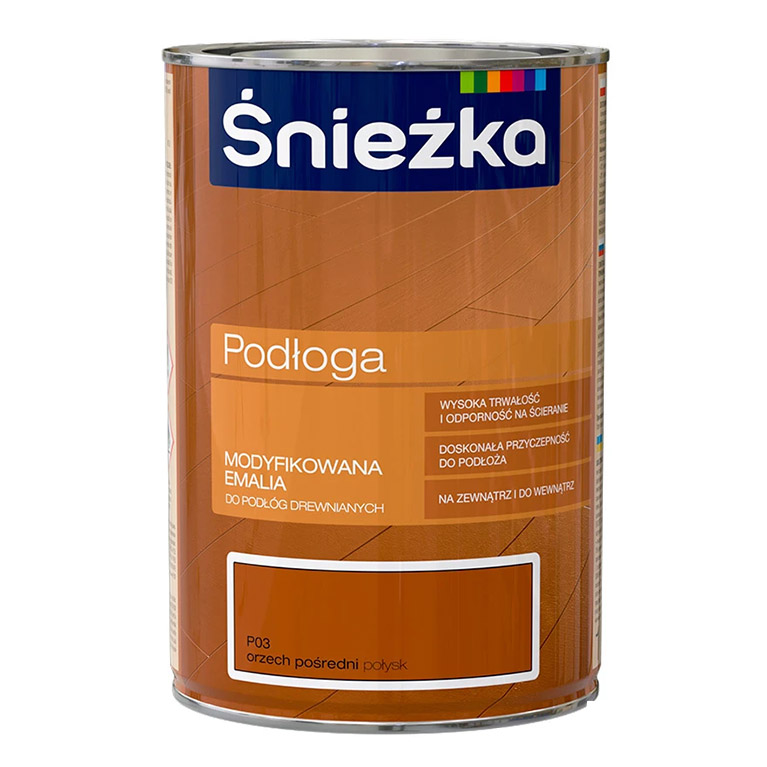Эмаль Sniezka® Podloga алкидная орех промежуточный (1 л) для пола
