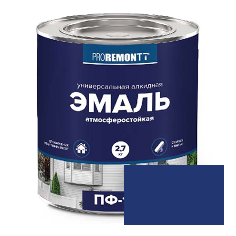 Эмаль  ProremontT синий ПФ-115 (2,7кг)