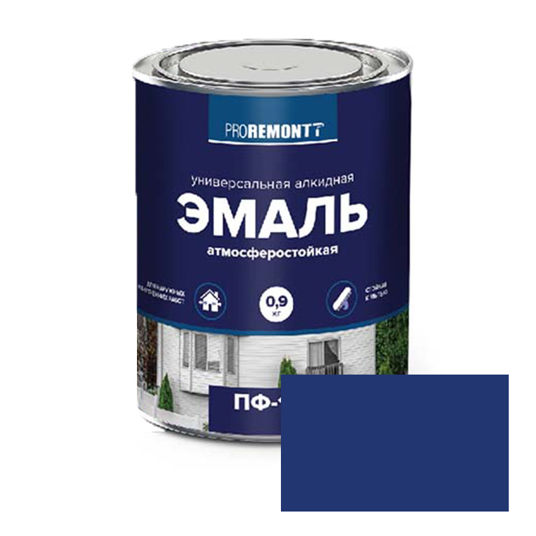 Эмаль  ProremontT синий ПФ-115 (0,9кг)