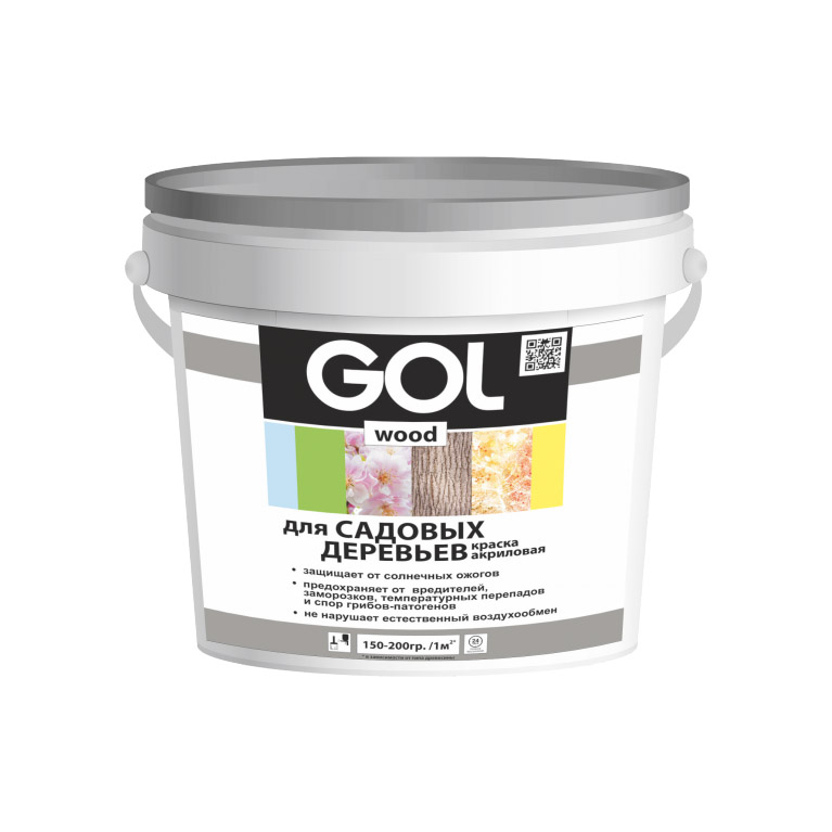 Краска для садовых деревьев Palizh® GOL Wood  Wd.283 акриловая (1,2кг)