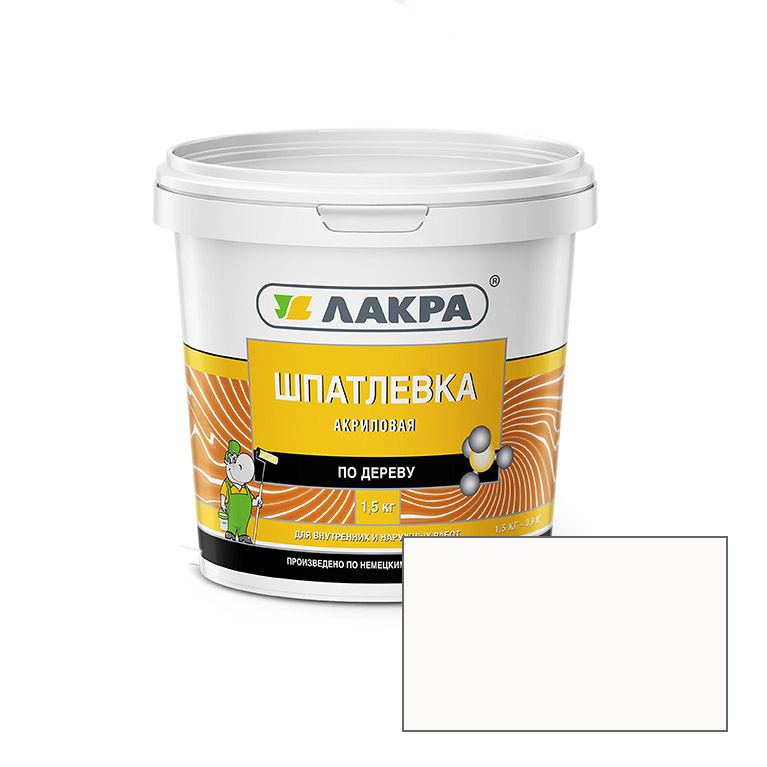 Шпатлевка Лакра®  белая по дереву (1,5кг)