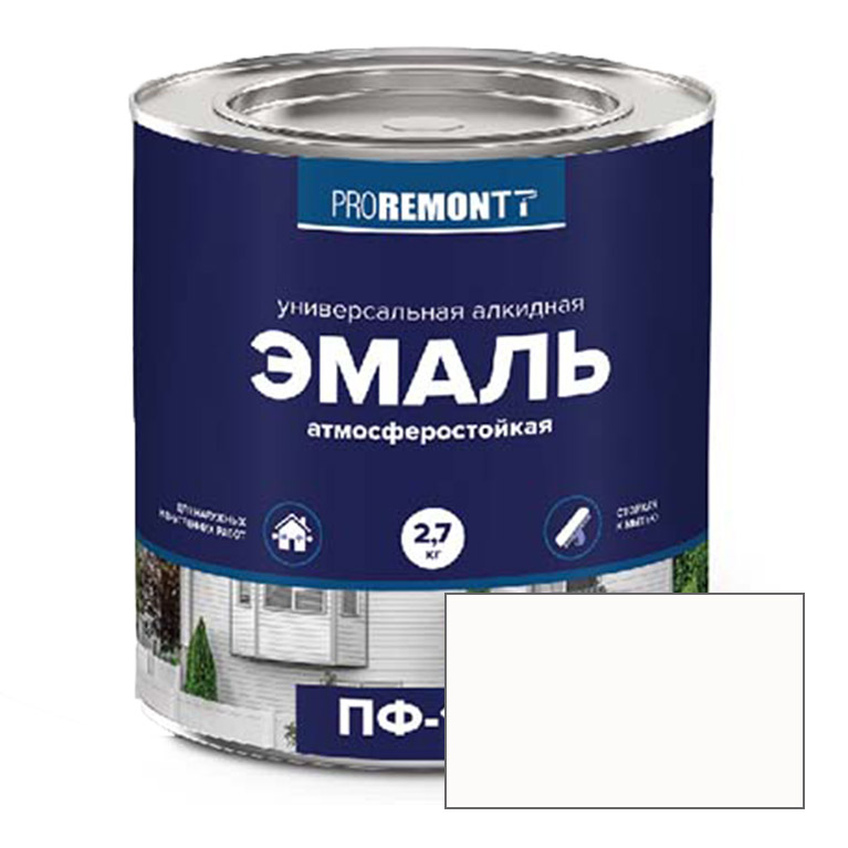 Эмаль  ProremontT белая ПФ-115 (2,7кг)