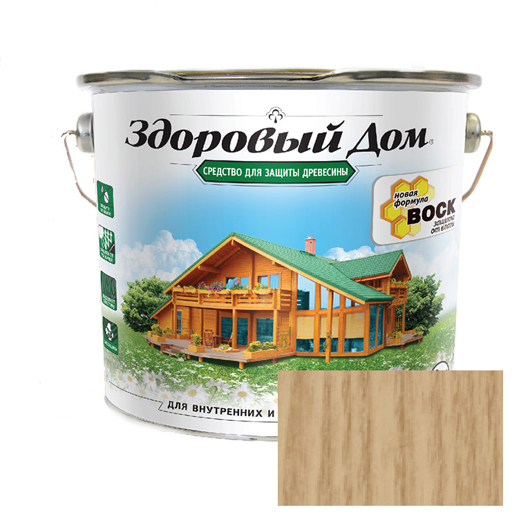 Защитно-декоративный состав Здоровый Дом  бесцветный  (3л)