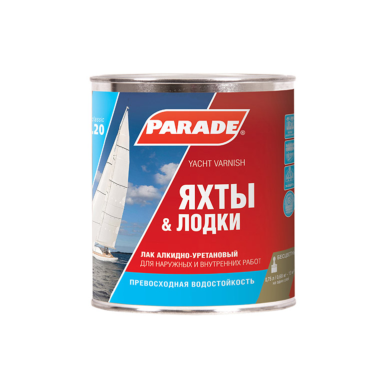 Лак Parade® яхтный матовый  (0,75л)