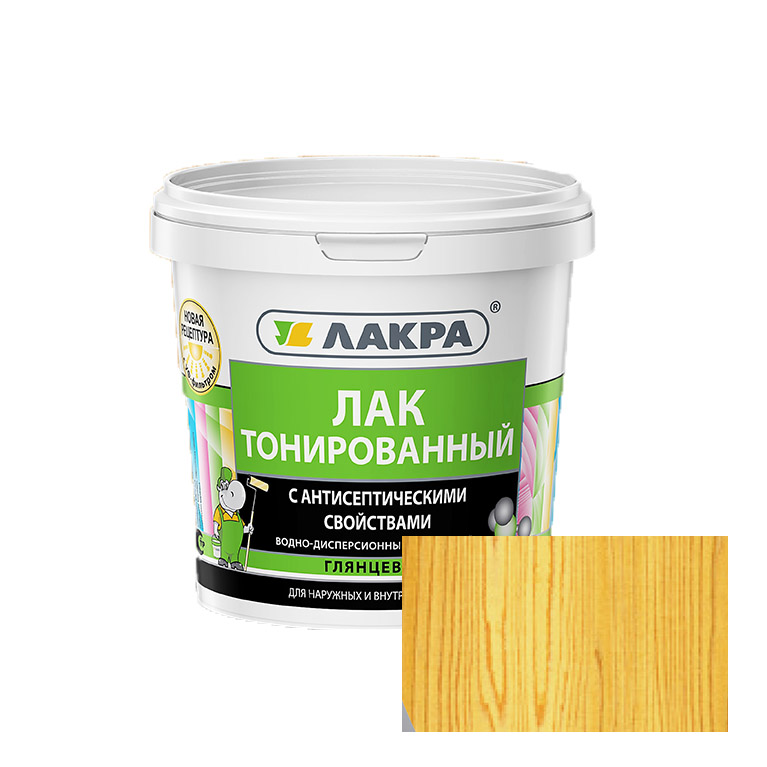 Лак тонированный Лакра® акриловый сосна  (0,9кг)