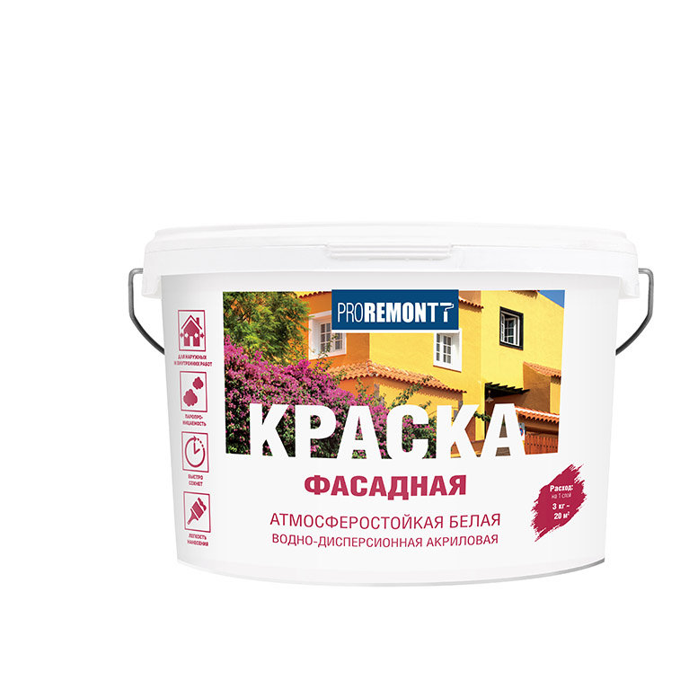 Краска  ProremontT  фасадная (3кг)