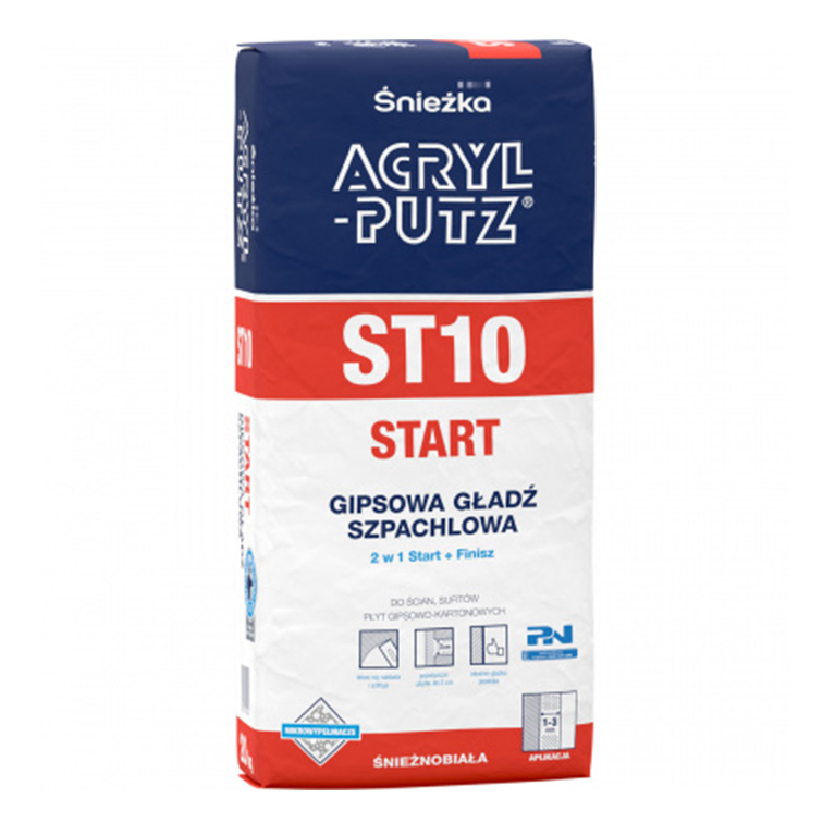 Шпатлевка Acryl-Putz® Start ST10 белая V03 (20 кг)