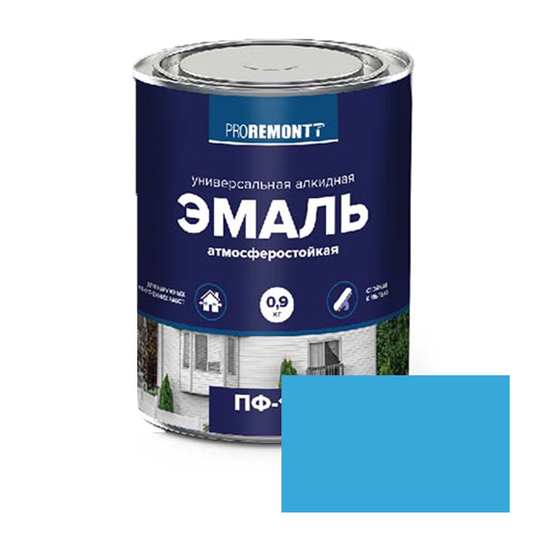 Эмаль  ProremontT голубой ПФ-115 (0,9кг)