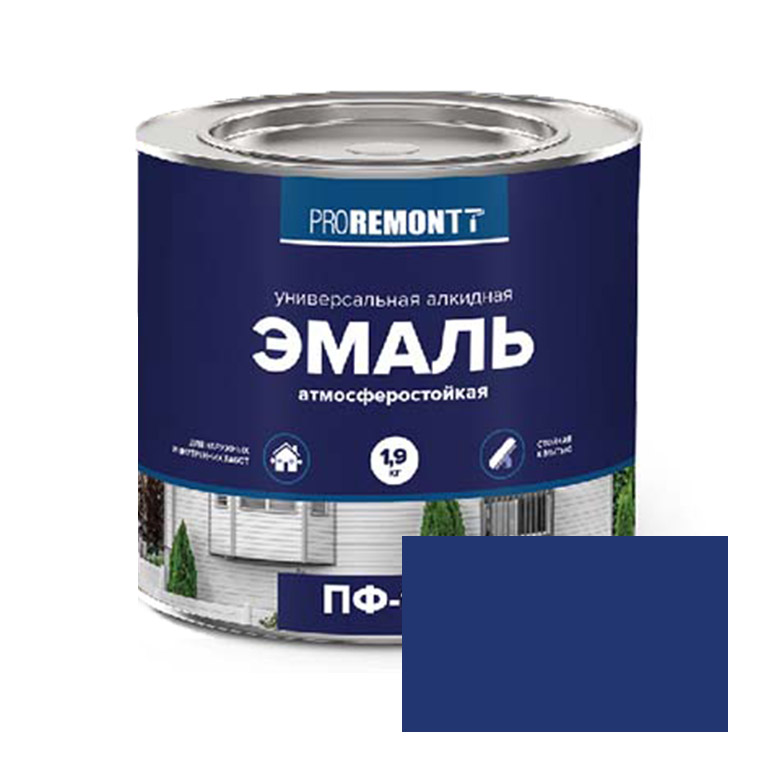 Эмаль  ProremontT синий ПФ-115 (1,9кг)