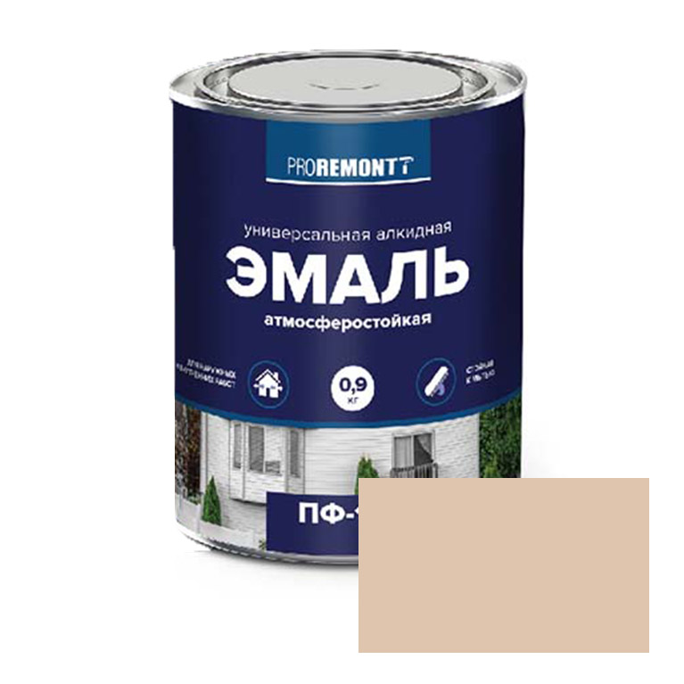 Эмаль  ProremontT ПФ-115 RAL 1015 слоновая кость (0,9кг)